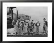 B-17 Flying Fortress Crew Of 8Th Bomber Command Donning Their Flying Gear Upon Arrival By Jeep by Margaret Bourke-White Limited Edition Pricing Art Print