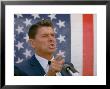 California Gubernatorial Candidate Ronald Reagan Speaking In Front Of American Flag Backdrop by Bill Ray Limited Edition Print