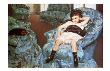 Little Girl Sitting In Blue Arm Chair by Mary Cassatt Limited Edition Print
