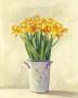 Yellow Daffodils In Vase by Cuca Garcia Limited Edition Pricing Art Print