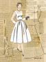 Lady In White Dress With Pattern by Cuca Garcia Limited Edition Print