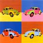 Four Volkswagon Bugs by Miriam Bedia Limited Edition Print