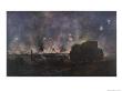 The French Town Of Arras Scene Of Much Fighting During The War Is Bombarded by Francois Flameng Limited Edition Print
