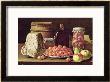 Still Life With Fruit And Cheese by Luis Menendez Or Melendez Limited Edition Print