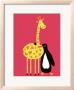 Love Between A Giraffe And A Penguin by Andree Prigent Limited Edition Print