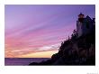 Bass Harbor Head Light At Sunset, Mt. Desert Island, Acadia National Park, Maine, Usa by Jerry & Marcy Monkman Limited Edition Print