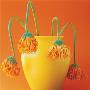 Drooping Orange Daisies In Yellow Pot by Heide Benser Limited Edition Pricing Art Print