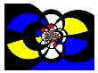 Abstract Blue, Red, Black And Yellow Fractal Design by Albert Klein Limited Edition Print