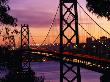 San Francisco Bay Bridge At Dusk Seen From Treasure Island, San Francisco, Usa by Woods Wheatcroft Limited Edition Print