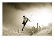 Ski Jump In Fog At Big Mountain Resort, Near Whitefish, Montana, Usa by Chuck Haney Limited Edition Print