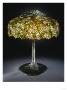 A Fine 'Cherry Blossom' Leaded Glass And Bronze Table Lamp by Maurice Bouval Limited Edition Print