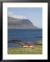 Red Roofed Farm Buildings, Faskrudsfjordur, East Area, Iceland, Polar Regions by Neale Clarke Limited Edition Pricing Art Print