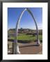 Whalebone Arch On Seafront, With Whitby Abbey Ruin In Distance, Whitby, Yorkshire by Neale Clarke Limited Edition Pricing Art Print