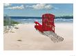 Red Beach Chair by Cynthia Rodgers Limited Edition Print