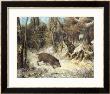 Wild Boar In The Snow, Signed As Courbet by Cherubino Pata Limited Edition Pricing Art Print