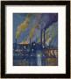 Munitions Factory At Night At The Beginning Of World War One by Fritz Gartner Limited Edition Print