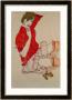 Wally In Red Blouse With Raised Knees, 1913 by Egon Schiele Limited Edition Pricing Art Print
