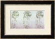 Three Stylised Rose Motifs In Green And Cream, Circa 1900 by Charles Rennie Mackintosh Limited Edition Pricing Art Print