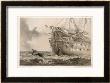 The First Unsuccessful Cable Is Laid By Hms Agamemnon: An Inquisitive Whale Crosses The Line by Robert Dudley Limited Edition Print