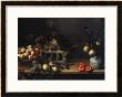Grapes And Peaches In Wicker Baskets, With Apples, Pears, And Pomegranates On A Table by Cristofano Allori Limited Edition Print