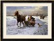 Lovers In A Sleigh by Alfred Von Wierusz-Kowalski Limited Edition Pricing Art Print