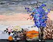 Bouquet Bleu Et Oranges by Michel-Henry Limited Edition Print