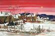 Village Sous La Neige En Bourgogne by Georges Hosotte Limited Edition Pricing Art Print