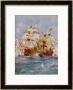 The Spanish Armada Lord Howard In The Ark Royal Attacks Medina Sidonia In The San Martin by Charles Dixon Limited Edition Print