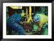 Workers On An Oil Rig Platform In The Northern Atlantic Ocean by Eightfish Limited Edition Pricing Art Print
