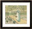 Girl Working In A Rural Kitchen Garden Collecting Cabbages by Randolph Caldecott Limited Edition Print