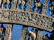 Detail Of Stone Carving Of Figures And Elephants, Sanchi, India by Bill Wassman Limited Edition Print