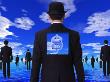 Businessman, Dollar Sky On Back by Chuck Carlton Limited Edition Print