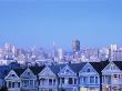 Victorian Houses Against Skyline, Alamo Square by Jules Cowan Limited Edition Print