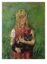 Girl With A Cat (Oil On Canvas) by Christian Krohg Limited Edition Print