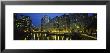 Buildings Lit Up At Night, Chicago River, Chicago, Illinois, Usa by Panoramic Images Limited Edition Pricing Art Print