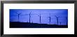 Wind Turbines In A Row At Dusk, Palm Springs, California, Usa by Panoramic Images Limited Edition Pricing Art Print