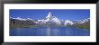 Panoramic View Of A Snow Covered Mountain By A Lake, Matterhorn, Zermatt, Switzerland by Panoramic Images Limited Edition Pricing Art Print