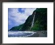 Kaluahine Waterfall In The Waipio Valley On The Hamakua Coast, Hawaii (Big Island), Hawaii, Usa by Ann Cecil Limited Edition Print