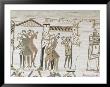 Crowds Point To Halley's Comet, February 1066, Bayeux Tapestry, Normandy, France by Walter Rawlings Limited Edition Print