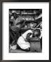 Kneeling Schoolgirl Writing On Wooden Bench. Accura, Gold Coast, Ghana by Alfred Eisenstaedt Limited Edition Print