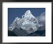 Snow Covered Mountain Peak, Ama Dablam, Himalayas, Nepal by N A Callow Limited Edition Print