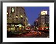 Traffic Trails And Theatre Signs At Night Near Piccadilly Circus, London, England by Lee Frost Limited Edition Print