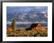 Barn On Mormon Row, With The Teton Mountain Range In The Background, Grand Teton National Park by Brent Winebrenner Limited Edition Print