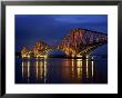 Forth Railway Bridge At Night, Queensferry, Edinburgh, Lothian, Scotland, United Kingdom by Neale Clarke Limited Edition Print