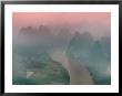 Karst Hills With Li River In Early Morning Mist, China by Keren Su Limited Edition Print