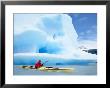 Person Kayaking Near Floating Icebergs, Lago Gray, Torres Del Paine National Park, Patagonia by Marco Simoni Limited Edition Print