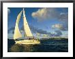 Sailboat Cruising Off The Coast Of The British Virgin Islands by Skip Brown Limited Edition Print