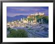 Elevated View Of The Old City, Kollegienkirche And Cathedral Domes, Salzburg, Tirol, Austria by Gavin Hellier Limited Edition Print