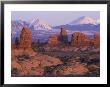Garden Of Eden With La Sal Mountains Near Dusk, Arches National Park, Utah, Usa by Jamie & Judy Wild Limited Edition Print