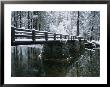 A Snow-Covered Footbridge Spanning The Merced River by Marc Moritsch Limited Edition Print